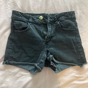 American Eagle Black Denim Women Shorts